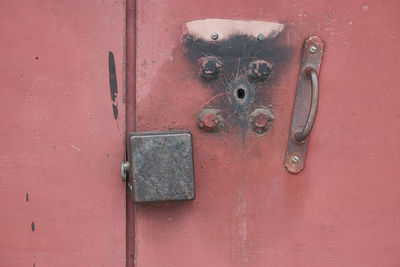 Close-up of closed door