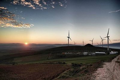 Sunset over landscape