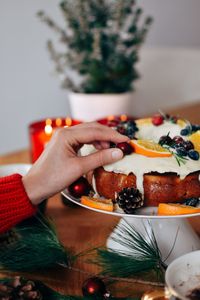 Close-up of food on table