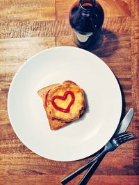 Close-up of served food in plate