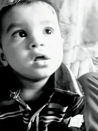 Close-up portrait of cute boy