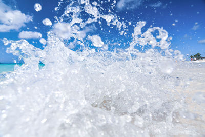 Close-up of bubbles in water