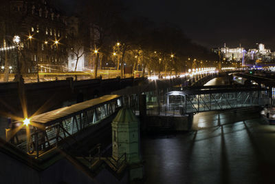 Illuminated street light at night