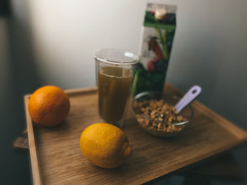 Close-up of drink on table