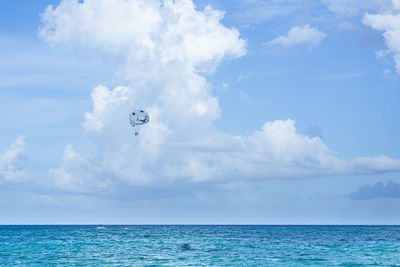 Paragliding over the ocean