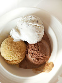 Close-up of ice cream in plate