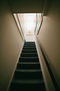 Low angle view of staircase in building