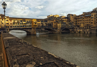 Bridge over river in city