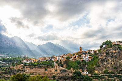 Beautiful views to polop de la marina, small village in alicante, spain.