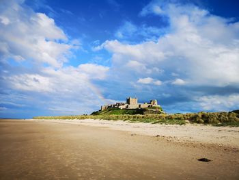 Bamburgh castle from bamburgh beach