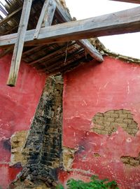 Close-up of weathered wall