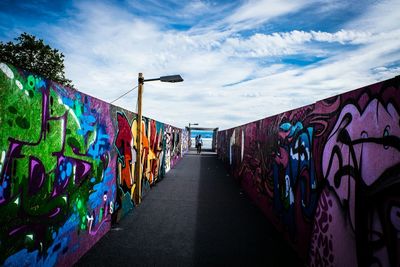 Road passing through tunnel