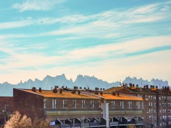 Panoramic view of buildings against sky