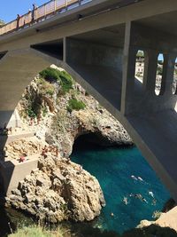 View of bridge over sea