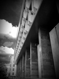 Low angle view of bridge against sky