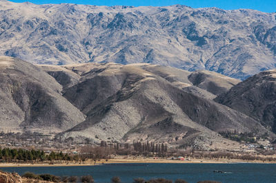 Scenic view of lake and mountain range