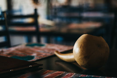 Close-up of apple on table