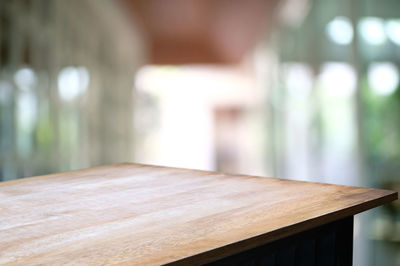 Close-up of empty seats on table