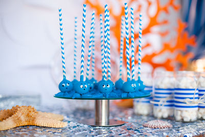 Close-up of cake on table