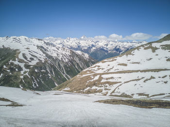 Beautiful view of the alps from the nufenenpass