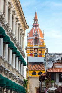 Low angle view of cartagena cathedral in city