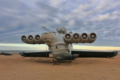 Close-up of abandoned vehicle