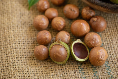 Close-up of fruits on table