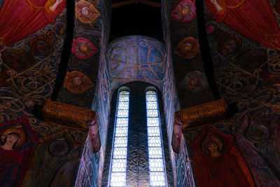 Low angle view of ornate ceiling in building