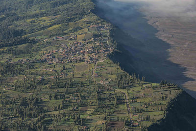 Aerial view of village