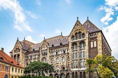 Low angle view of building against sky