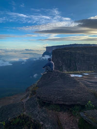 Scenic view of mountain against sky