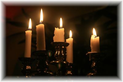 Close-up of lit candle