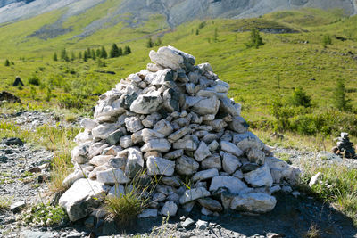 Scenic view of rocks on land