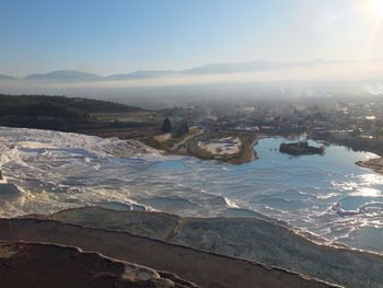 High angle view of city