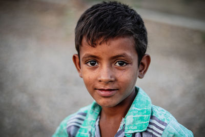 Close-up portrait of boy