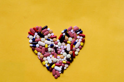 Directly above shot of heart shape