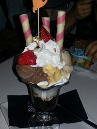 Close-up of ice cream