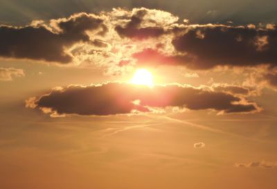 Low angle view of sky during sunset