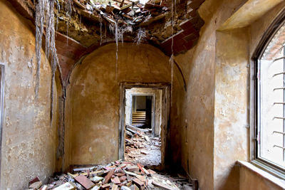 Interior of abandoned house