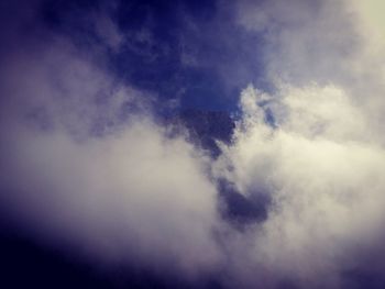 Low angle view of clouds in sky