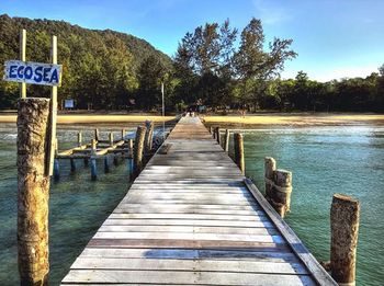 Pier on sea