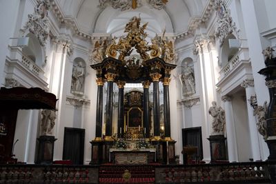 Low angle view of statue in church