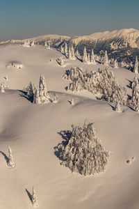 Mountains covered in snow