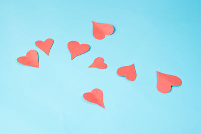 Close-up of heart shape over white background