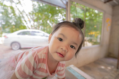 Portrait of cute girl