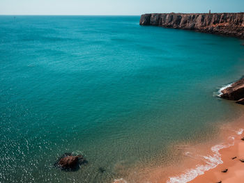 High angle view of sea against sky