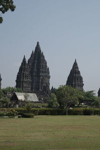 View of temple against clear sky