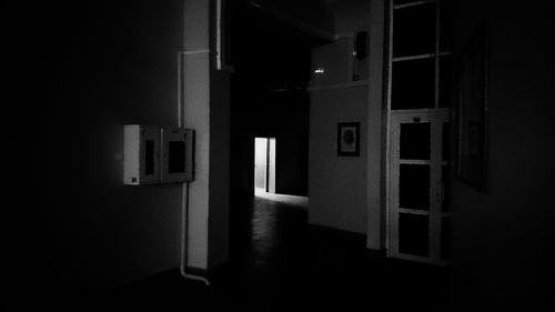 View of illuminated building at night