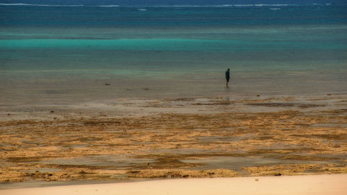 View of calm beach against the sky
