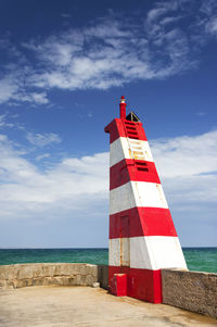 Lighthouse against the sea